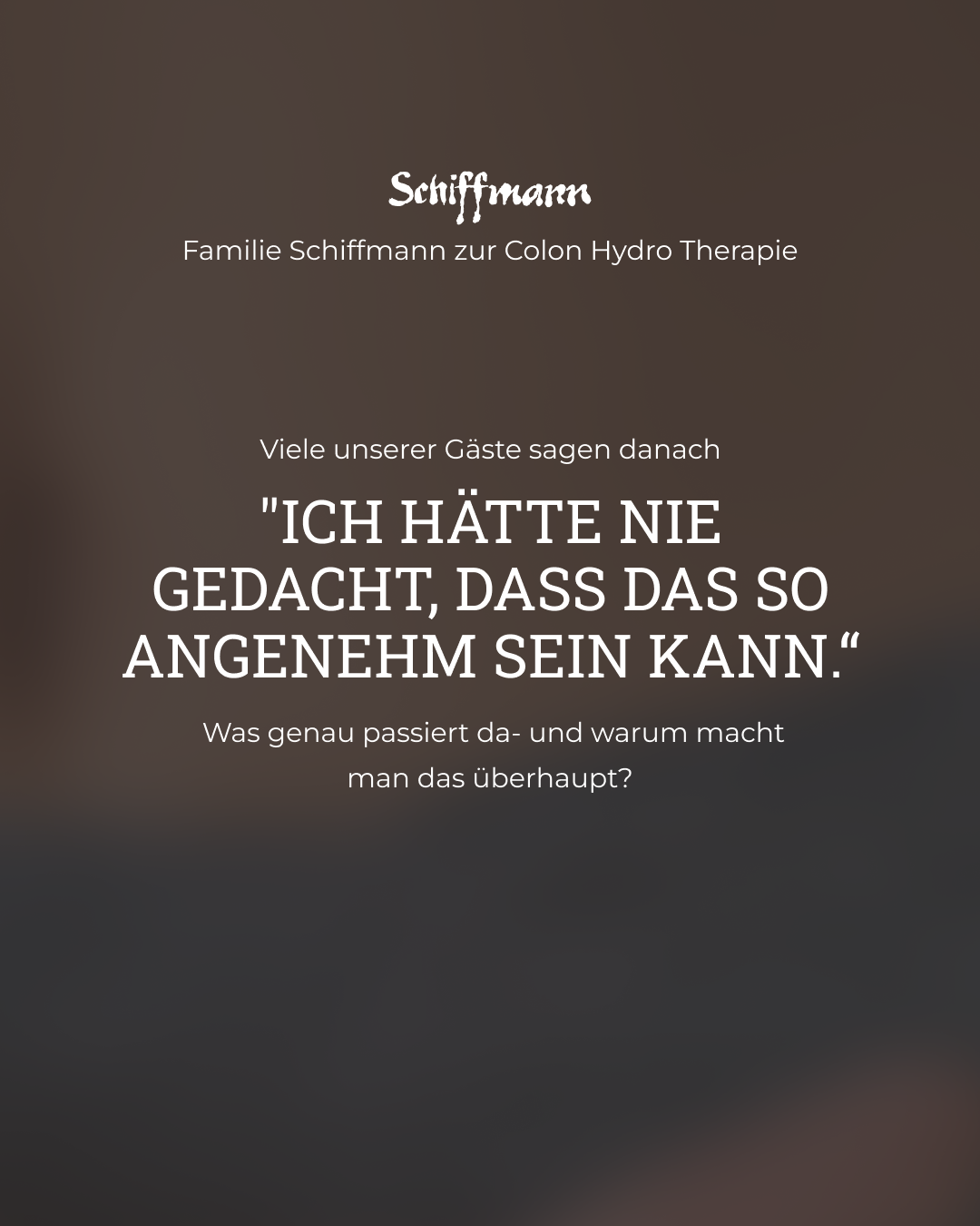 Beitragsgrafik: Colon Hydro Therapie - klingt erstmal technisch. Ist in Wahrheit: einfach wohltuend.