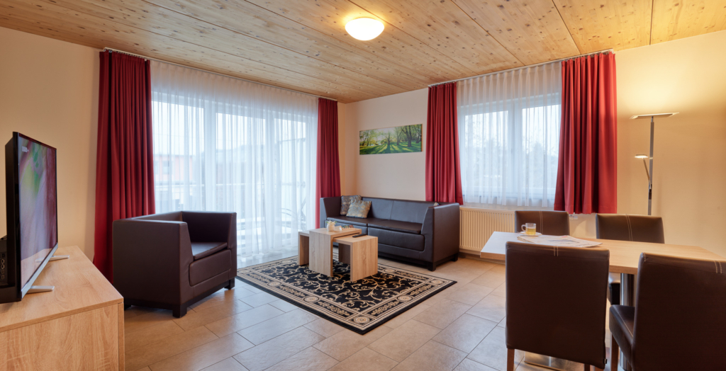Wohnraum eines Apartments im Kur- & Gesundheitshotel Schiffmann