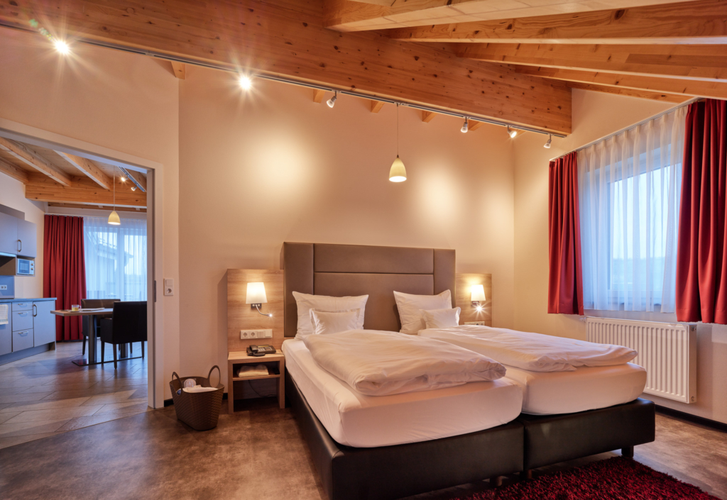 Apartment mit großzügigem Schlafbereich im Hotel Schiffmann